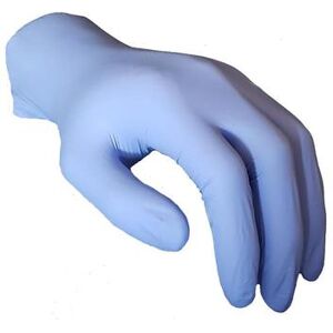 Strong 1004 Nitrile Exam Gloves w/ Textured Fingertip - Powder Free, Periwinkle, Large, Powder-Free, Blue