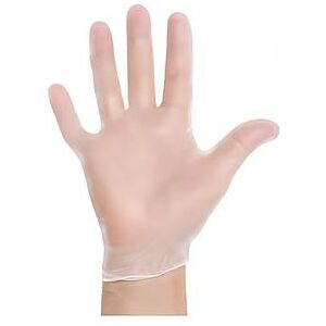 Strong 3005 Vinyl Exam Glove w/ Beaded Cuff - Powder Free, Clear, X-Large, Extra-Large, Single Use