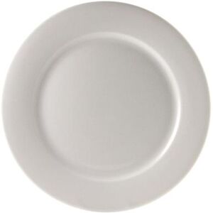 "10 Strawberry Street BISTRO-24 12"" Round Bistro Charger Plate - Porcelain, Bright White"