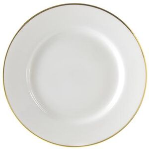 "10 Strawberry Street GL0024 12 1/4"" Round Gold Line Round Charger Plate - Porcelain, White/Gold"