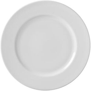 "10 Strawberry Street RB0024 12 1/4"" Round Charger Plate - Porcelain, Classic White"