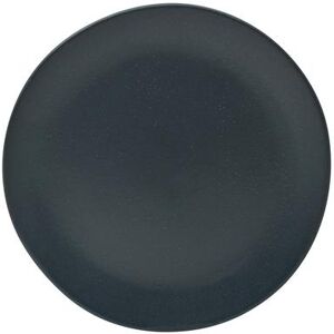 "10 Strawberry Street RPPLE-BLKCHRGR 12 3/4"" Round Matte Wave Charger Plate - Ceramic, Black"