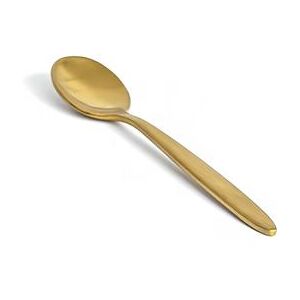 "Front of the House FTS008GOS23 5 3/4"" Teaspoon with 18/10 Stainless Grade - Luca Pattern, Matte Brass, 12/Case, Gold"