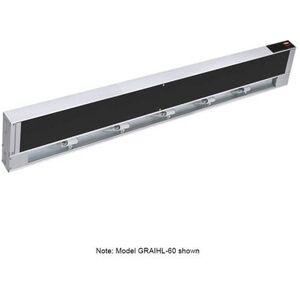 "Hatco GRAIHL-30 30"" High Watts Infrablack Strip Warmer - Single Rod, Remote Control Required, 120v, Silver"