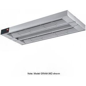 "Hatco GRAM-144D-6 144"" Maximum Watts Infrared Strip Warmer - Double Rod, (1) Remote Toggle Control, 208v/1ph, Silver"