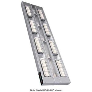 "Hatco UGAL-30D6 30"" Standard Watt Ceramic Strip Warmer - Double Tile, Remote Toggle Control, 120/208v/1ph, Silver"