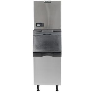 Scotsman MC0322MW-1/B322S 366 lb Prodigy ELITE Full Cube Commercial Ice Machine w/ Bin - 370 lb Storage, Water Cooled, 115v, Stainless Steel