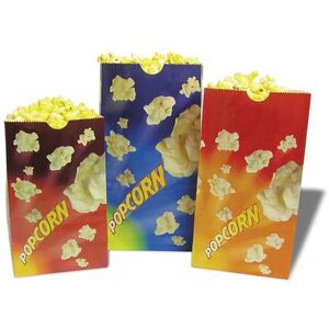 "Winco 41232 32 oz Popcorn Butter Bags - 4 1/4""L x 2 1/2""W x 7""H, Red, 32 Ounce"