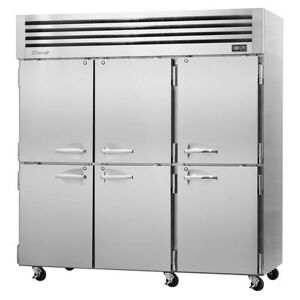 "Turbo Air PRO-77-6F-N 78"" 3 Section Reach In Freezer, (6) Solid Doors, 115v, Silver"