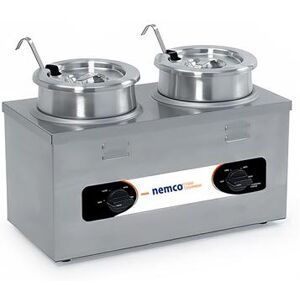 Nemco 6120A-CW-ICL (2) 4 qt Countertop Soup Warmer w/ Thermostatic Controls, 120v, Twin Well, Stainless Steel