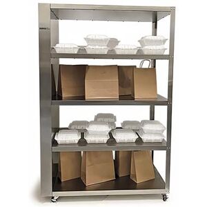 "Nemco 6303-4 41 3/8"" Self Service Unheated To Go Shelf - (4) Shelves, Stainless Steel"