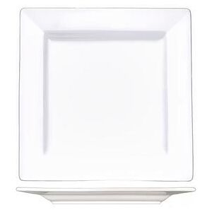 "ITI EL-6 6 1/4"" Square Elite Plate - Porcelain, Bright White"