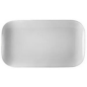 "CAC OXF-C14 Rectangular Oxford Platter - 13 1/2"" x 7 1/2"", Porcelain, New Bone White"