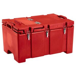 Cambro 100MPCHL158 Camcarriers Insulated Food Carrier - 40 qt w/ (1) Pan Capacity, Hinged Lid, Red, 4-Hr. Hold Time