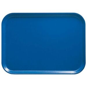 "Cambro 1014123 Fiberglass Camtray Cafeteria Tray - 13 3/4""L x 10 5/8"" W, Amazon Blue, Dishwasher Safe"