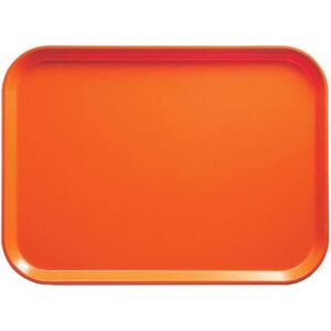 "Cambro 1216220 Fiberglass Camtray Cafeteria Tray - 16 3/10"" L x 12""W, Citrus Orange, Rectangular"