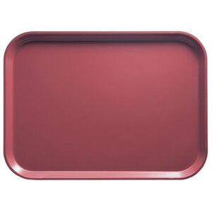 "Cambro 1318410 Fiberglass Camtray Cafeteria Tray - 17 3/4""L x 12 3/5"" W, Raspberry Cream, Pink"