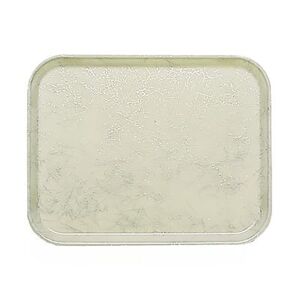 "Cambro 1318531 Fiberglass Camtray Cafeteria Tray - 17 3/4""L x 12 3/5"" W, Galaxy Antique Parchment Silver, Rectangular, Gray"