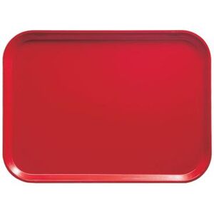 "Cambro 1520510 Fiberglass Camtray Cafeteria Tray - 20 1/4""L x 15""W, Signal Red"