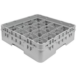 "Cambro 16C414151 Camrack Cup Rack w/ (16) Compartments - (1) Gray Extender, Soft Gray, 4-1/4"" Max Height"