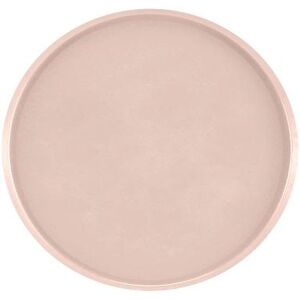 "Cambro 1950106 19 1/2"" Round Serving Camtray - Low-Profile, Fiberglass, Light Peach, Pink"