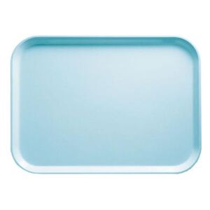 "Cambro 46177 Fiberglass Camtray Cafeteria Tray - 6""L x 4 1/4""W, Sky Blue"