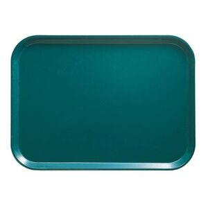"Cambro 46414 Fiberglass Camtray Cafeteria Tray - 6""L x 4 1/4""W, Teal, Blue"