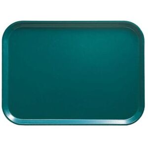 "Cambro 46414 Fiberglass Camtray Cafeteria Tray - 6""L x 4 1/4""W, Teal, Blue"