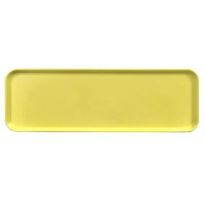 "Cambro 826MT145 Rectangular Market Display Tray - 8 1/4"" x 25 1/2"" x 3/4"", Yellow, Fiberglass"