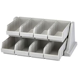 Cambro 8RS8480 Condiment Organizer w/ (8) Bins - Gray, Speckled Gray