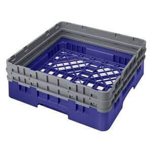 "Cambro BR578186 Camrack Base Rack - (2)Extenders, 1 Compartment, 7 1/4""H, Navy Blue, 2 Extenders, Full Size"