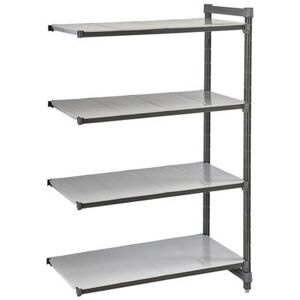 "Cambro CBA214264S4580 Camshelving Basics Solid Add-On Shelf Kit - 4 Shelves, 42""L x 21""W x 64""H, 4 Tiers"