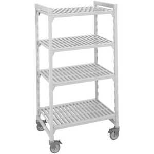 "Cambro CPMU214875V4480 Camshelving Premium Vented Shelving Unit - 4 Shelves, 48""L x 21""W x 75""H, 4 Vented Shelves, Gray"