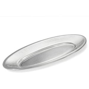 "Bon Chef 5218H 21 1/4"" Fish Platter w/ Hammer Finish, Stainless, Silver"