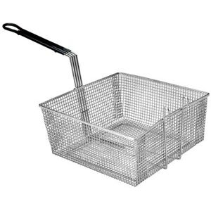 "Pitco P6072143 Fryer Basket w/ Uncoated Handle & Front Hook, 13 1/4"" x 13 1/2"" x 5 3/4"""