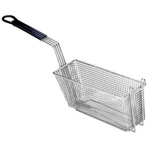 "Pitco P6072185 Fryer Basket w/ Uncoated Handle & Front Hook, 17 1/4"" x 5 1/2"" x 5 3/4"""