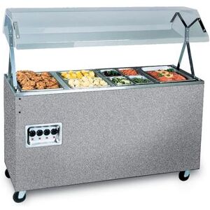 "Vollrath 38730604 Affordable Portable 60"" Hot Food Table w/ (4) Wells & Enclosed Base, 120/208 240v/1ph, Gray"