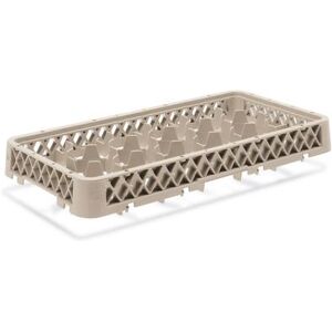 Vollrath HR1D1A Traex Rack-Master Dishwasher Rack - Half-Size, 17 Compartment, (1)Open, (1)Compartment Extender, Beige