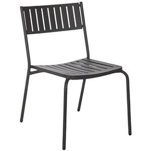 emu 146 Bridge Indoor/Outdoor Stackable Side Chair - Steel, Gray