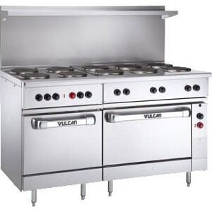 "Vulcan EV60SS-5HT-480 60"" Commercial Electric Range w/ (5) Hot Tops, 480v/1ph, Stainless Steel"