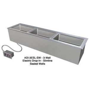 "Duke ADI-1ESL-SW 24 1/4"" Drop In Hot Food Table w/ (1) Well, 208v/1ph, Silver"