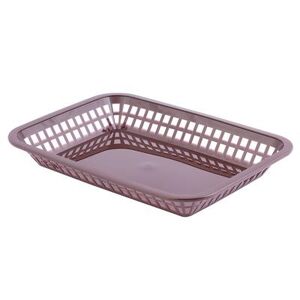 "Tablecraft 1077BR Grande Platter Basket - 10 3/4 x 7 3/4 x 1 1/2"", Polypropylene, Brown"
