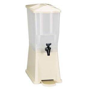 Tablecraft 356DP 3 gal Beverage Dispenser - Plastic Container, Almond Base, Beige