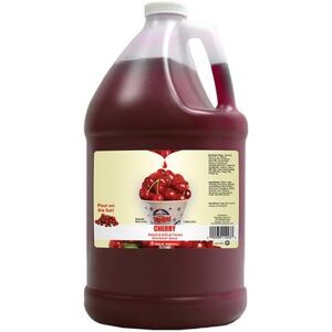 Gold Medal 1223 Cherry Snow Cone Syrup, Ready-To-Use, (4) 1 gal Jugs