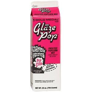 Gold Medal 2526 Red Cinnamon Glaze Pop w/ (12) 28 oz Cartons