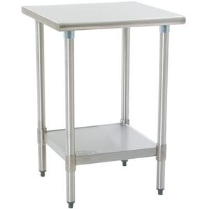 Eagle Group T2424SEB Deluxe Series 24"" 16 ga Work Table w/ Undershelf & 300 Series Stainless Flat Top, Stainless Steel"