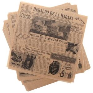 "GET 4-TE1050 12"" Square Basket Liner Paper - Cuban Newsprint, Brown, 12"" x 12"""