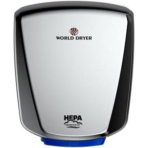 World Dryer Q-972A2 VERDEdri Automatic Hand Dryer w/ 12 Second Dry Time - Polished Stainless, 120v/208-240v/277v/1ph, Silver