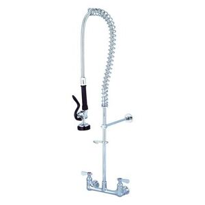 "FLO FLO-988 Wall Mount Pre Rinse Unit w/ 44"" Hose, 1/2"" NPT Female Threads, Stainless Steel"