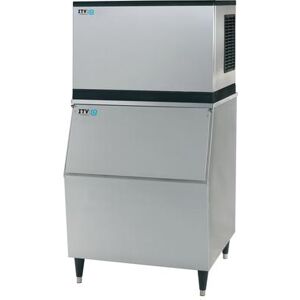 ITV Ice Makers MS500WF/S300 480 lb Spika Full Cube Commercial Ice Machine w/ Bin - 353 lb Storage, Water Cooled, 115v, Stainless Steel